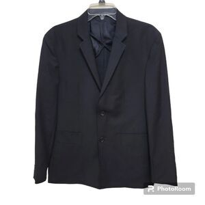 KRIS VAN ASSCHE Black Men's Blazer Jacket Size 48 Cotton Made In Bulgaria